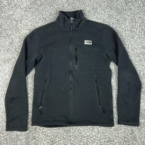 The North Face Jacket Mens Small Gray Sweater Fleece Full Zip Outdoor Hiking